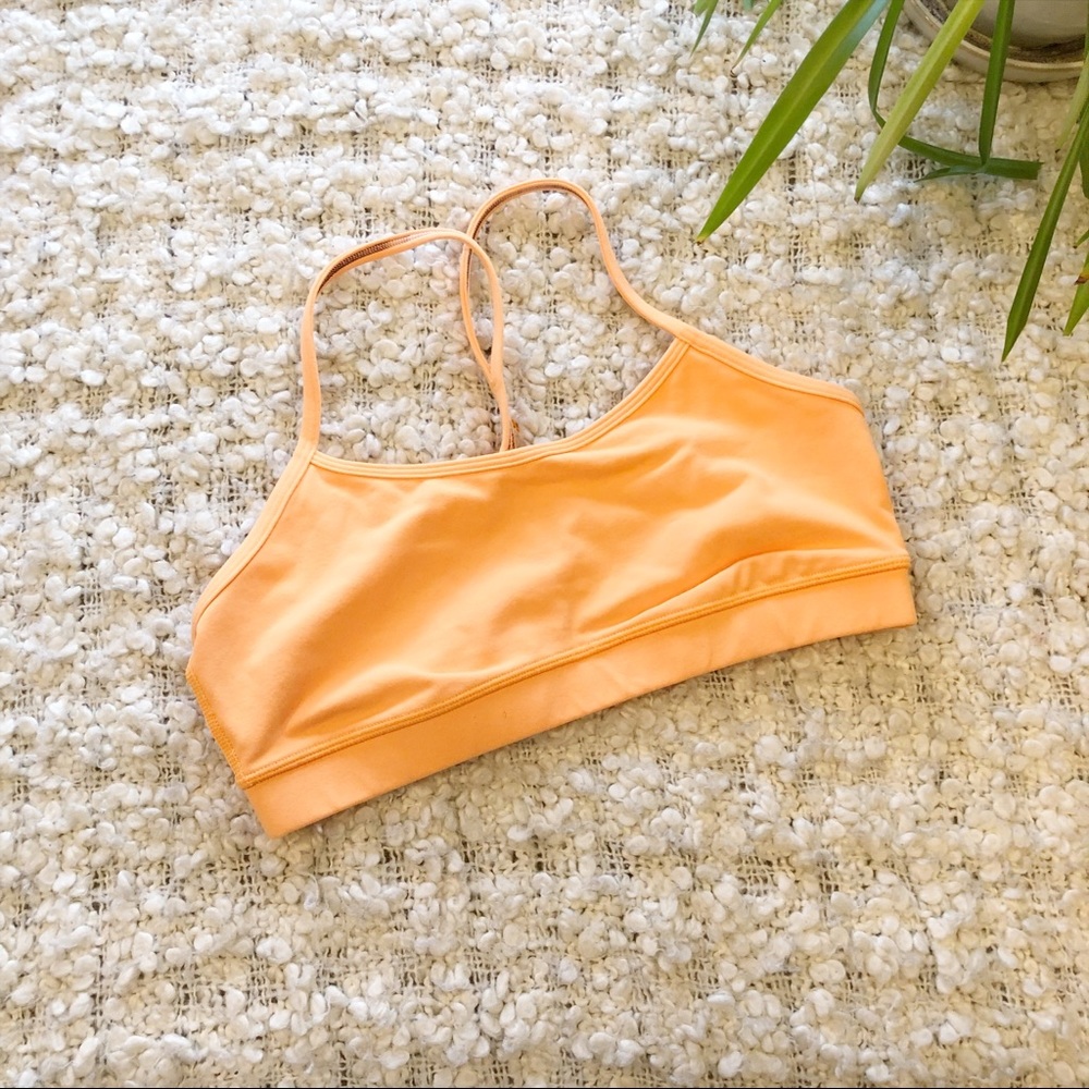 Lululemon Orange Sports Bra Size 8